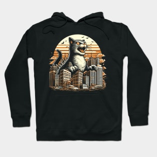 Catzilla - Funny Vintage Design Hoodie